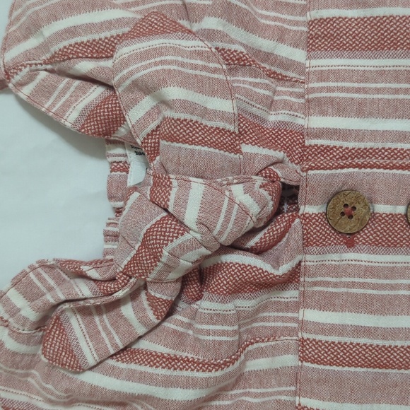 Roxy Under the Cali Sun Striped Mini Dress, Color Baked Clay Size S - Picture 10 of 16